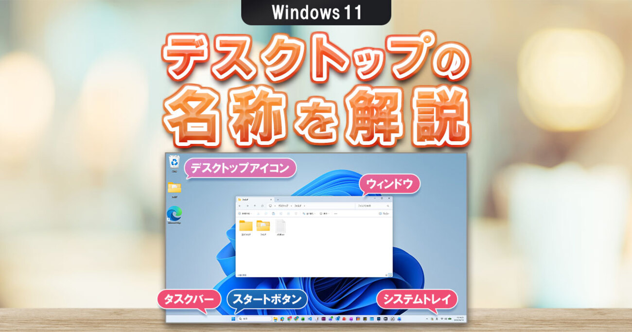 パソコン画面の名称をわかりやすく解説｜Windows 11 の画面構成と名前