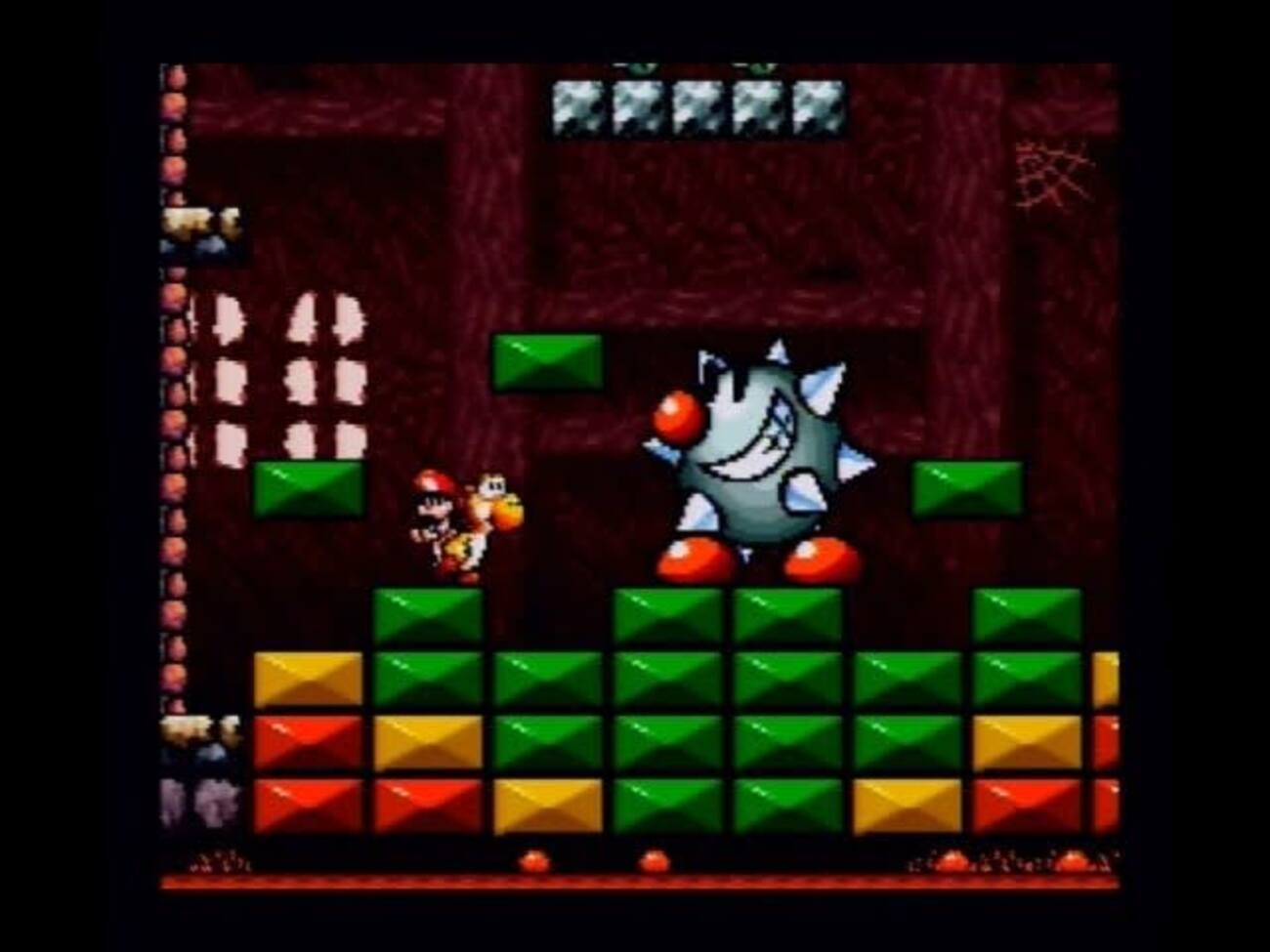 初めてのヨッシーアイランド　６－４　ビッグカチカチの砦 - ottoレトロゲームと日常