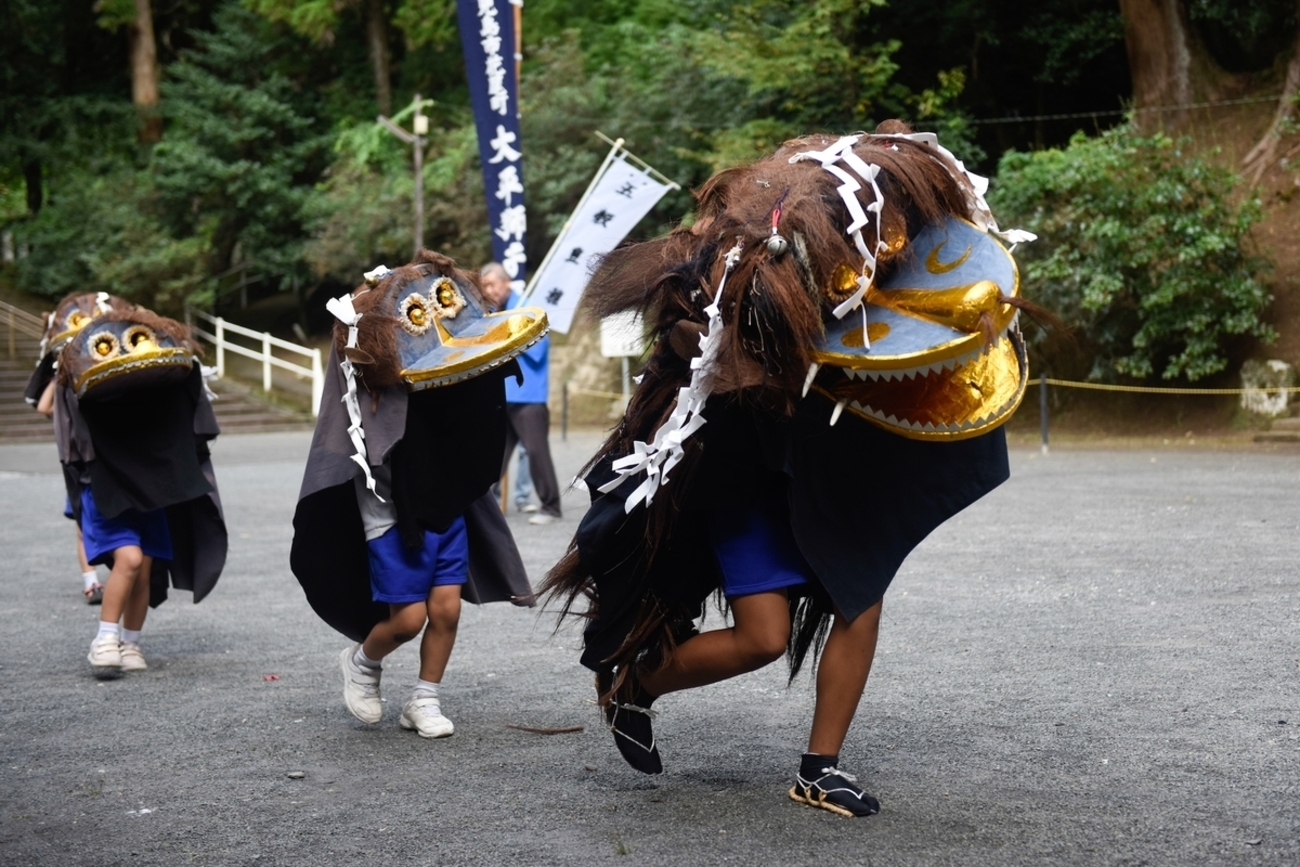 獅子舞の原始的な姿を求めて、鹿児島県鹿児島市「大平獅子舞踊り