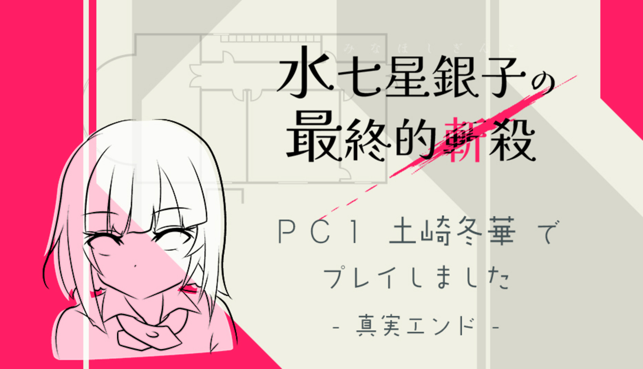 マーダーミステリー「水七星銀子の最終的斬殺」プレイ感想 - 生存記録