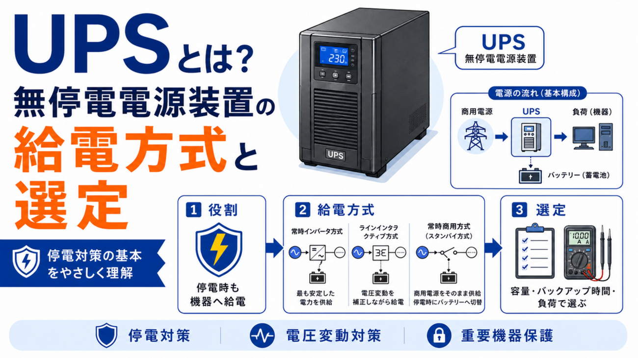 UPSとは？無停電電源装置の給電方式と選定 - Instant Engineering