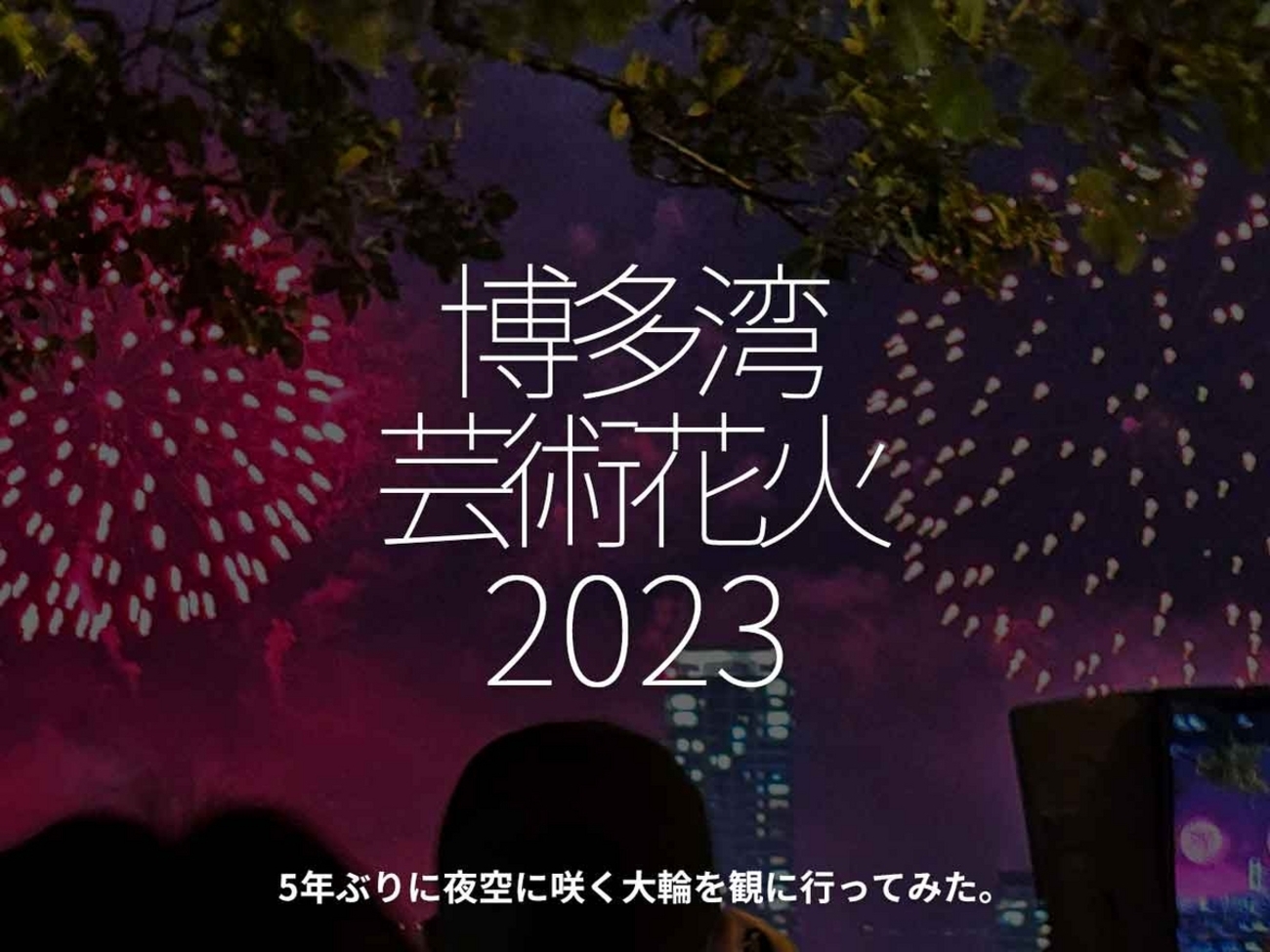 2153食目「博多湾芸術花火2023」5年ぶりに夜空に咲く大輪を観に行って 
