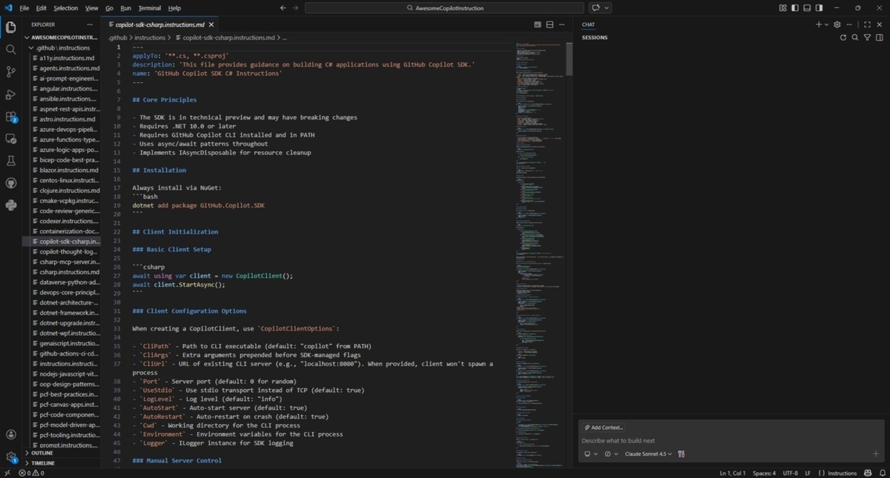 AWESOME-COPILOTのドキュメントを読む その76（GitHub Copilot SDK Node.js Instructions ...