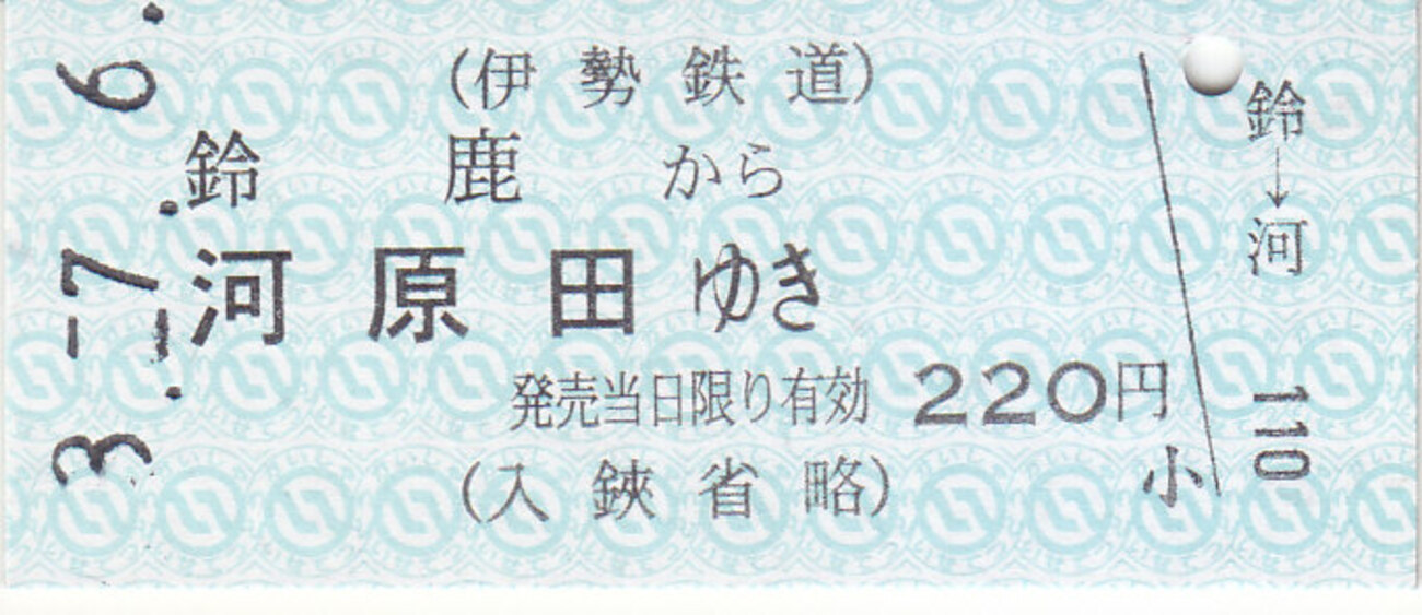 鉄道硬券切符　奥羽本線 Bibian 比比昂 - 明治大正時代 鉄道硬券切符 上野 七井駅 1枚