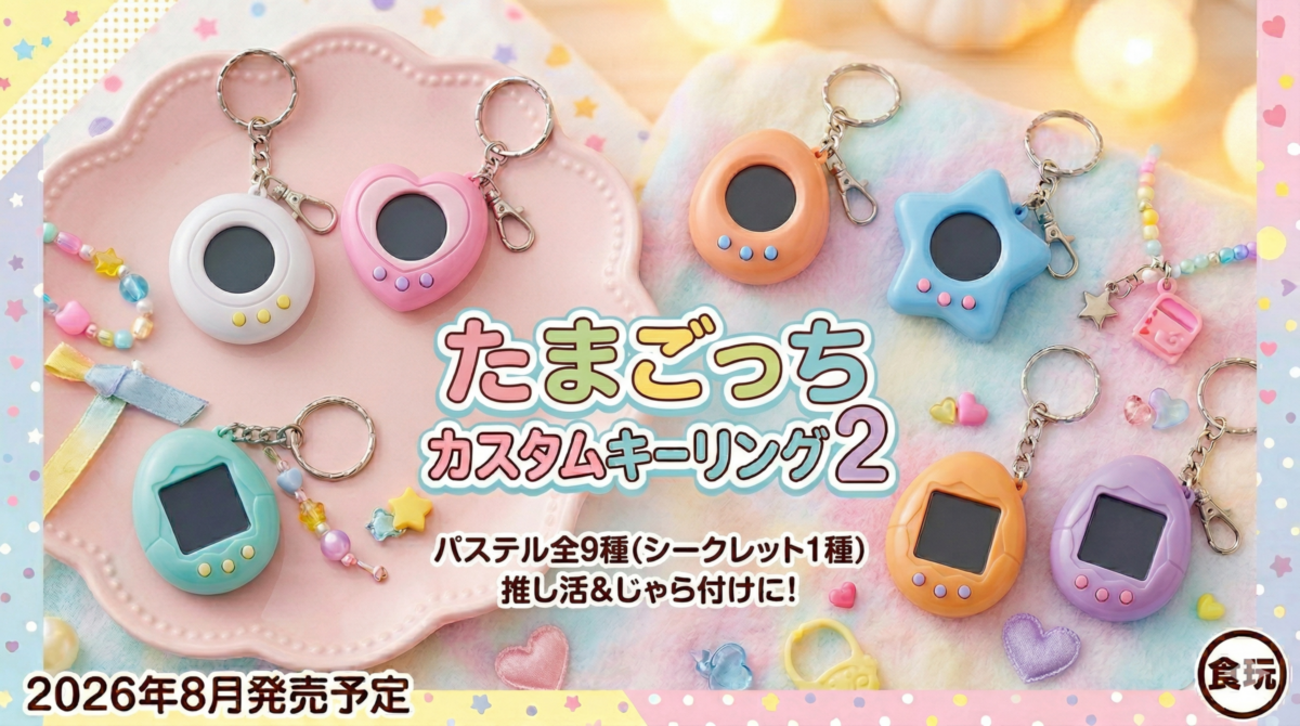 たまごっち 食玩】カスタムキーリング2｜2026年8月発売・歴代デザイン 