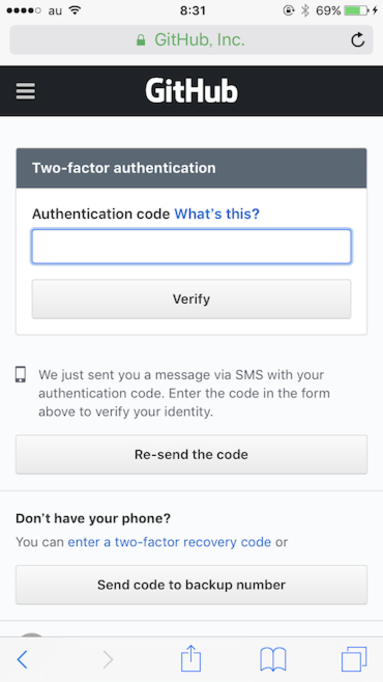 GitHubのサポートに「2段階認証のSMSが届かない」と伝える場合の英文例 - give IT a try