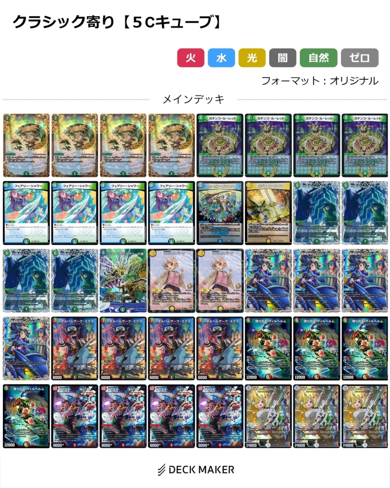デッキ紹介ークラシック寄り【5Cキューブ】 - トリエの雑談ブログ(主 