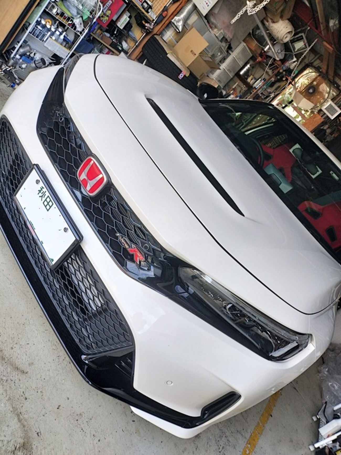 秋田県からご来店！FL5型シビックタイプRのマットブラックホイール 