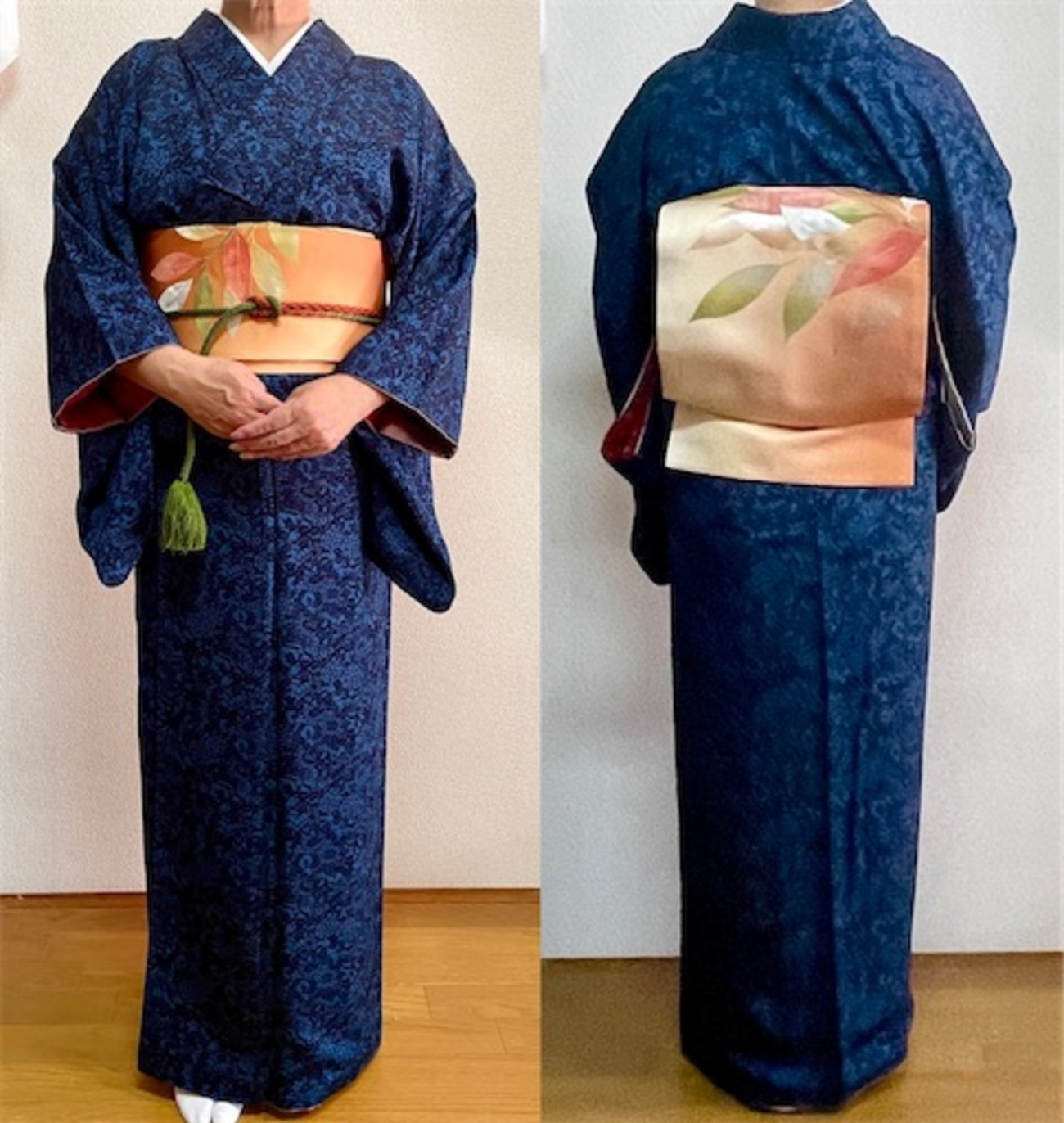 本藍染小紋に照葉の帯でお稽古に - こと子の日々の暮らし方