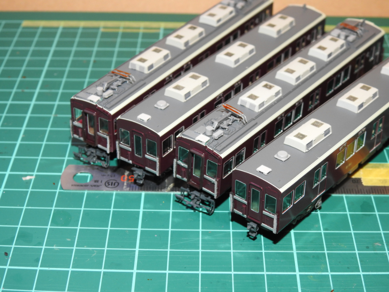 GREENMAX】阪急8000系8040F+8041Fに転落防止幌を取り付け - 新つなぐ