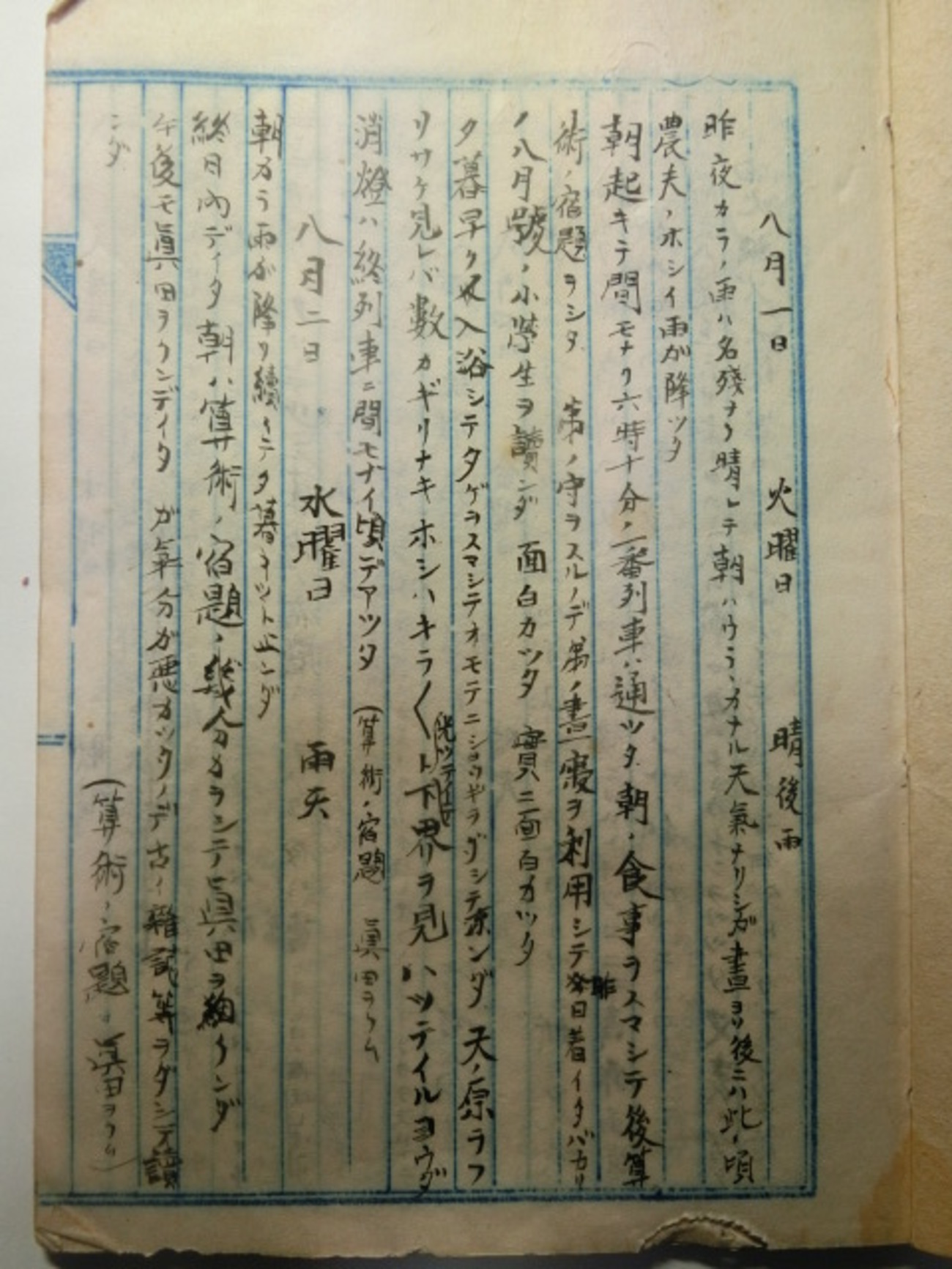大正時代の小学生の日記帳 - 四国文藝秘誌（保存版）