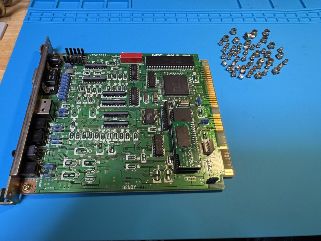 86音源の電解コンデンサ交換 - よこむむの電子工作記