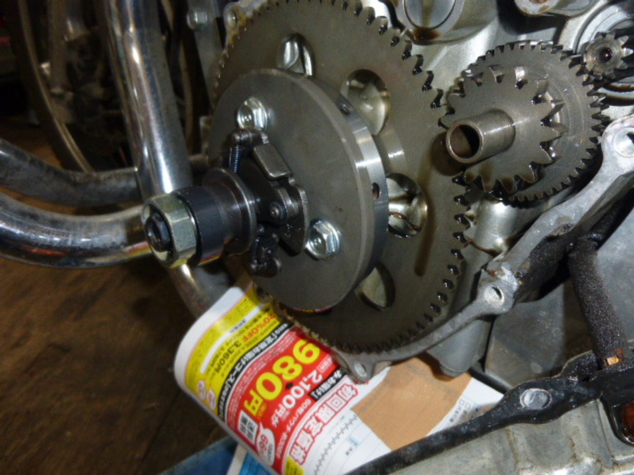 CB750エクスクルーシブ スタータークラッチ整備 - 秘密基地OVERFLOW