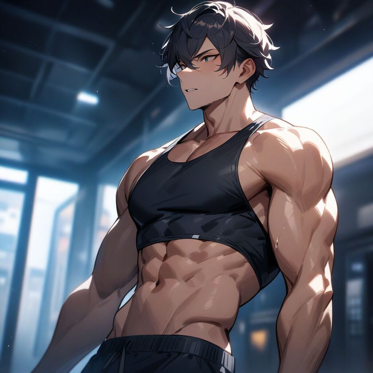 1man, toned male (細マッチョな男) by Animagine XL 3.1 - AI生成画像カタログ