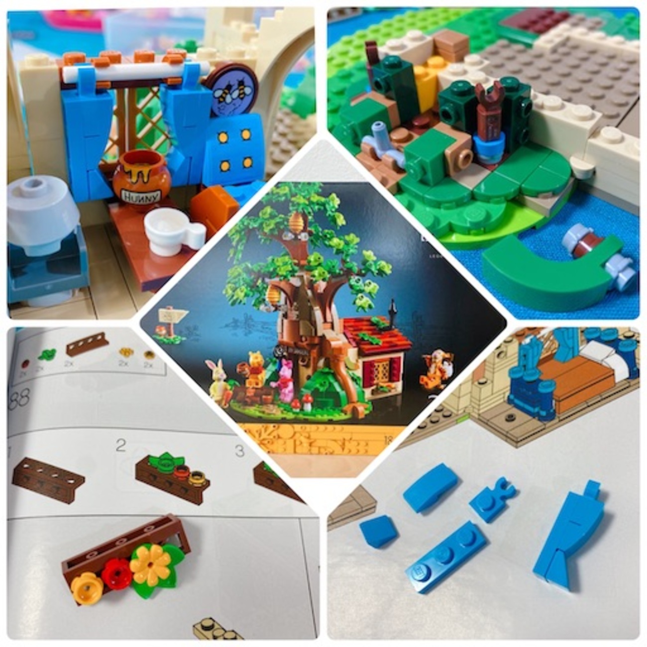 セットレビュー②】レゴ (LEGO) アイデア くまのプーさん 21326 組み方 