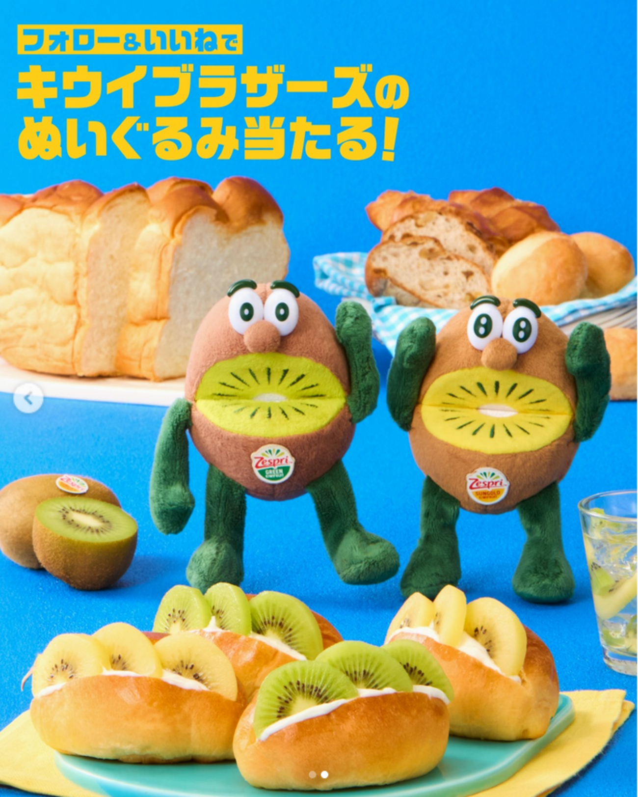 懸賞情報 ゼスプリ キウイブラザーズぬいぐるみペアが当たる