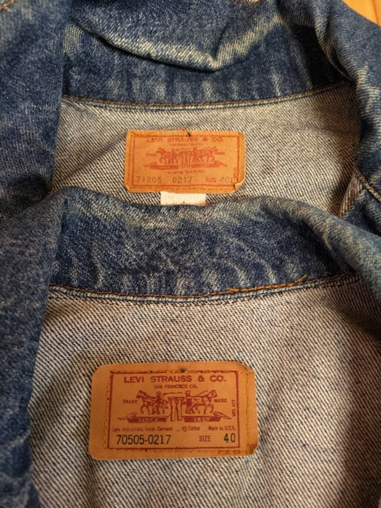 70505・71205 DENIM JACKETディテール比較 - My vintage collection