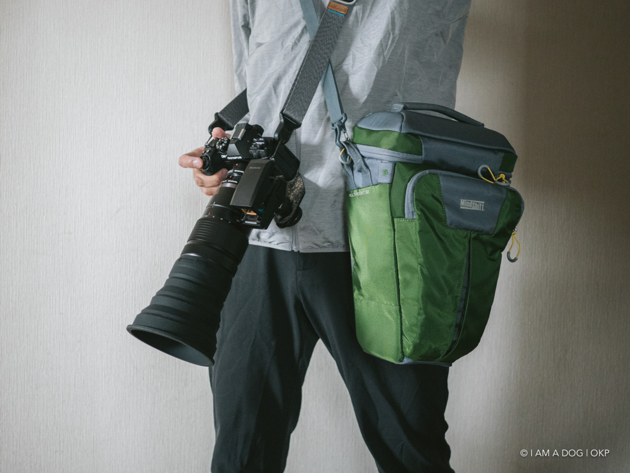 フィルムカメラと望遠レンズとバックセット 望遠レンズセットの野鳥散歩に最適なカメラバッグ：マインド