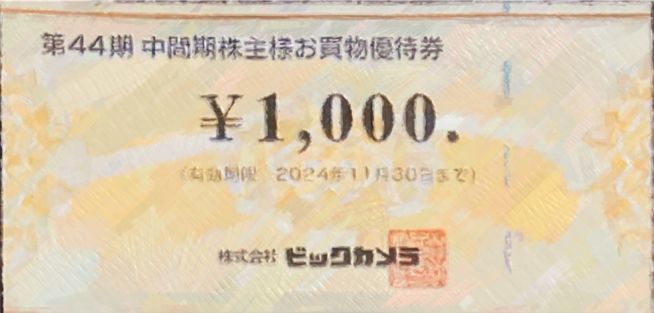 ビックカメラ 株主優待到着2024〜裏ワザ使い方！プリペイドカード購入 