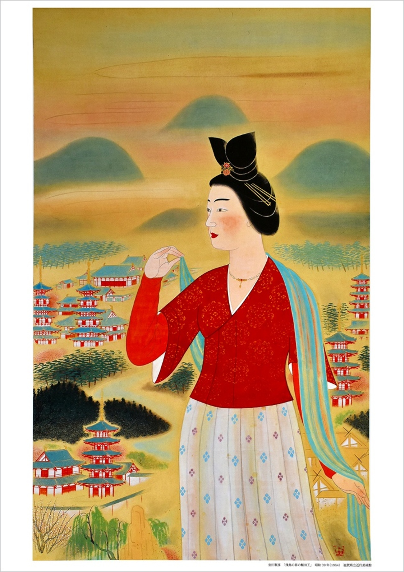 絵画 安田靫彦 ※額込み販売 楽天市場】安田靫彦 「 黎明富岳 」 手摺 木版画 【中古