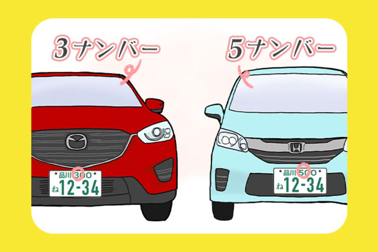 5 ナンバー 3 ナンバー 違い