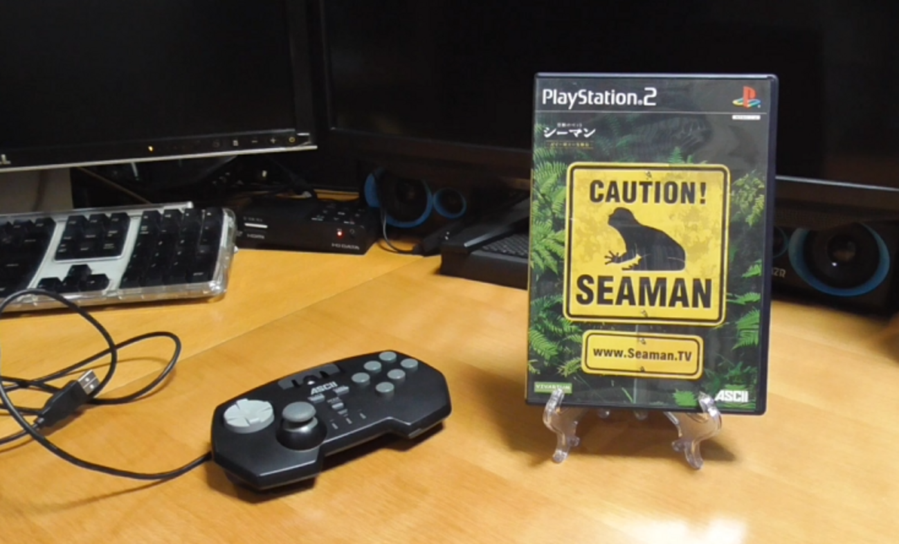 PS2シーマンのシーマイクコントローラーのマイクを代用品でプレイ