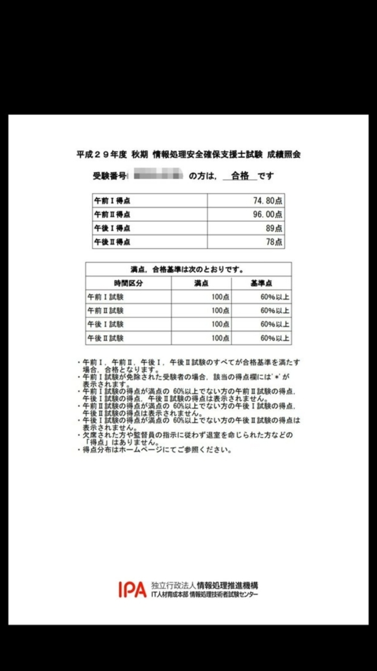 情報処理安全確保支援士試験に合格した - CUBE SUGAR CONTAINER