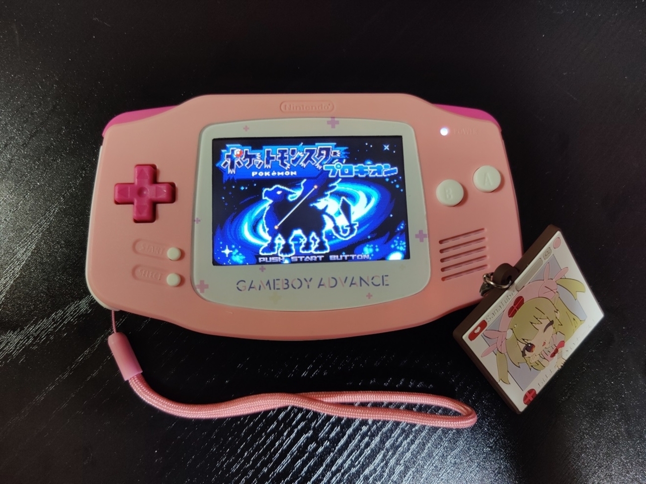 ゲームボーイアドバンスITA液晶カスタム ピンク×ホワイト