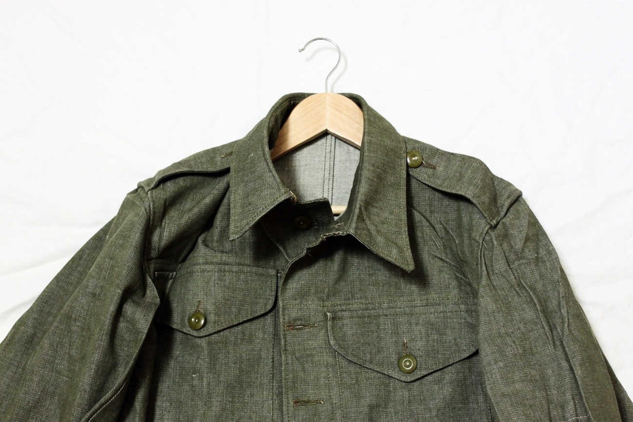 1955 BRITISH ARMY GREEN DENIM BATTLEDRESS JACKET / ヴィンテージ 
