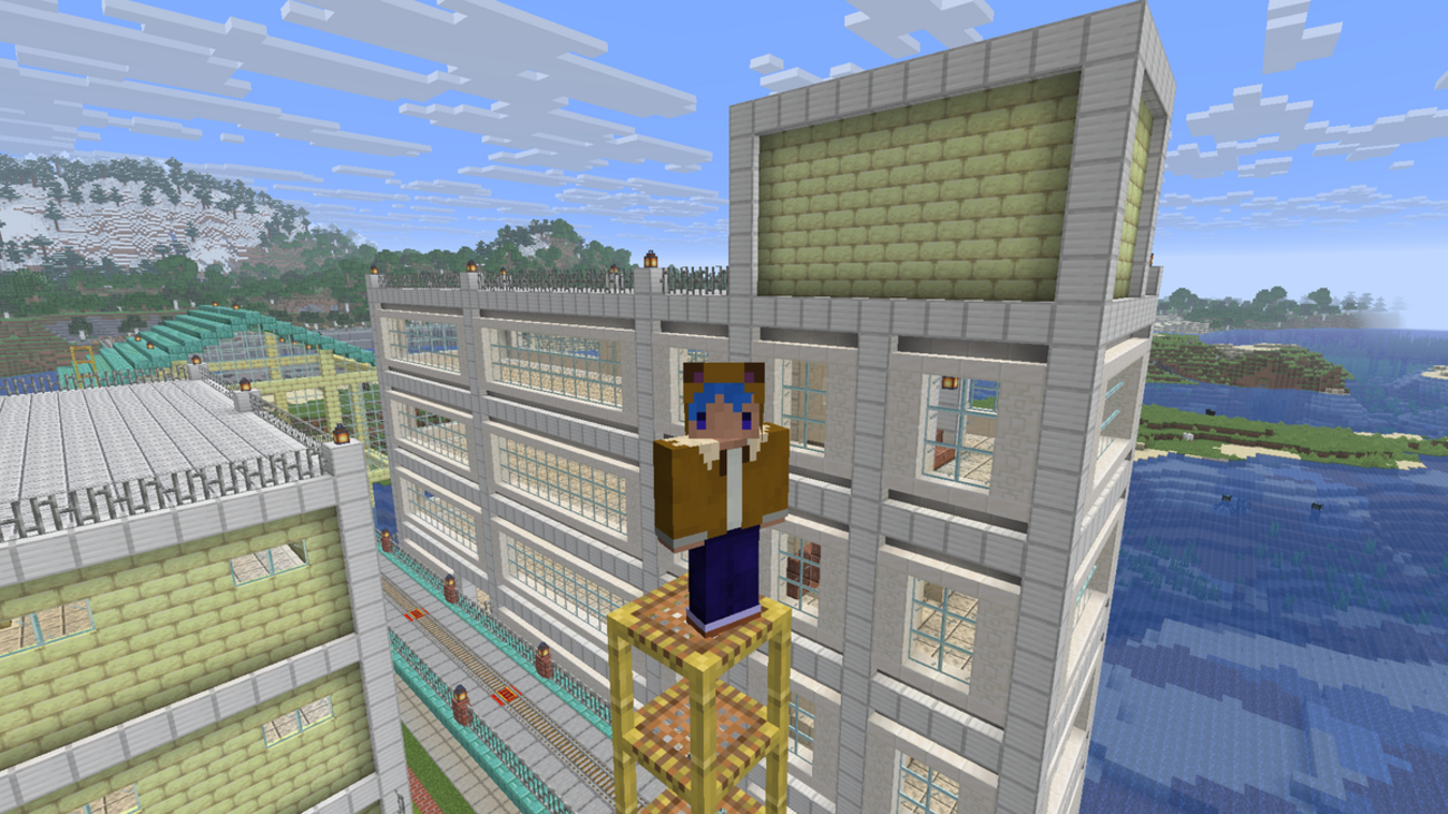 【マイクラ】〔建築〕続・海辺の駅前商業施設