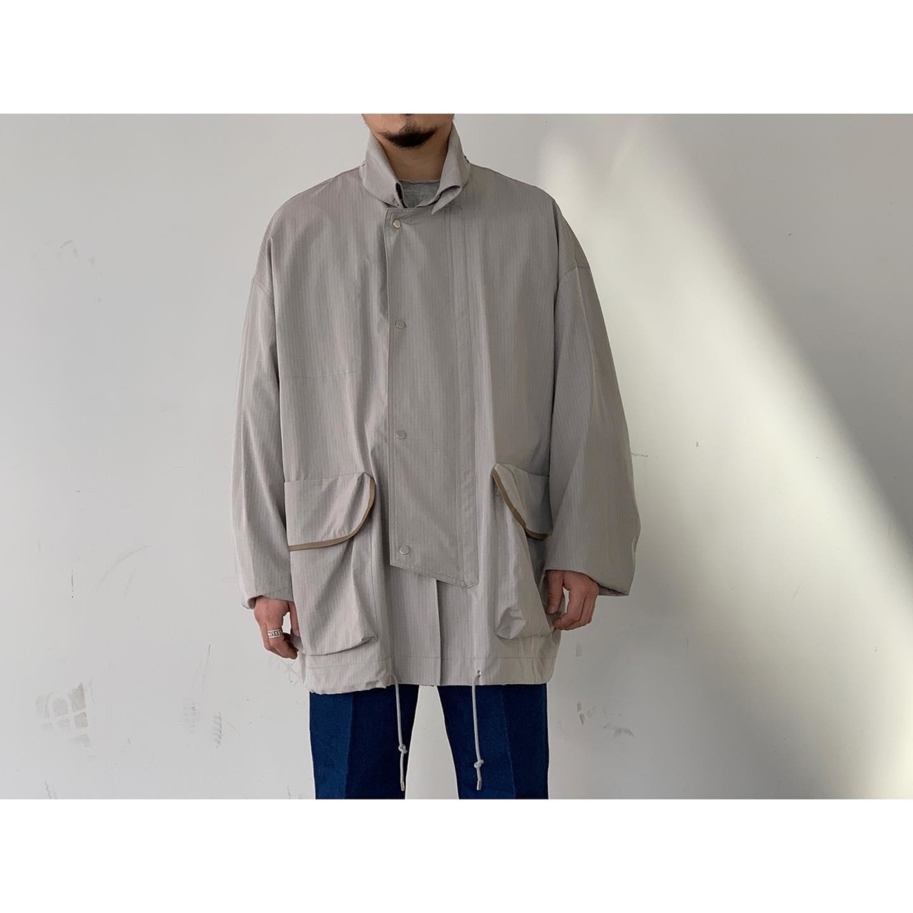 AURALEE / WASHED FINX RIPSTOP CHAMBRAY BIG FIELD BLOUSON - Burnish 