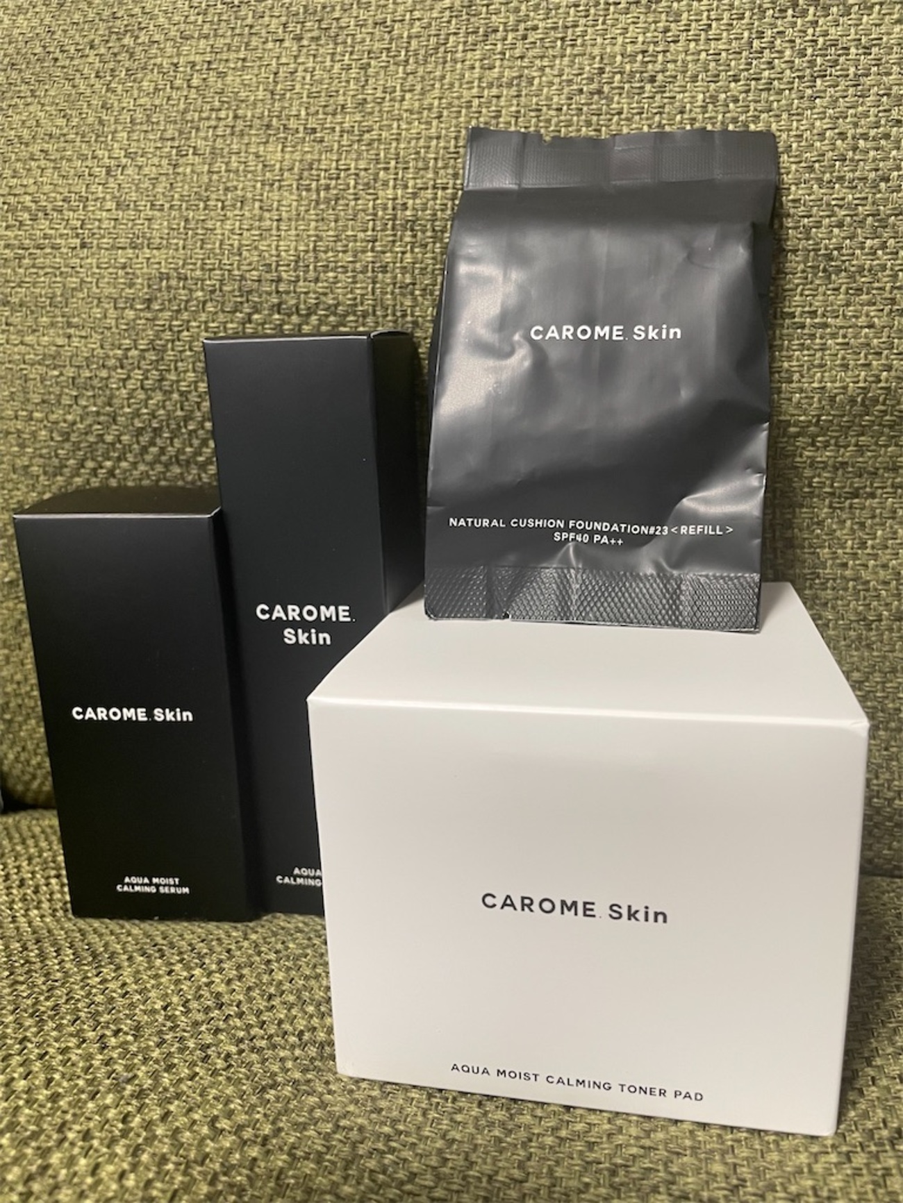 カロミー　パックシート　15枚 試してみた】アクアモイストカーミングマスク CAROME. Skinの