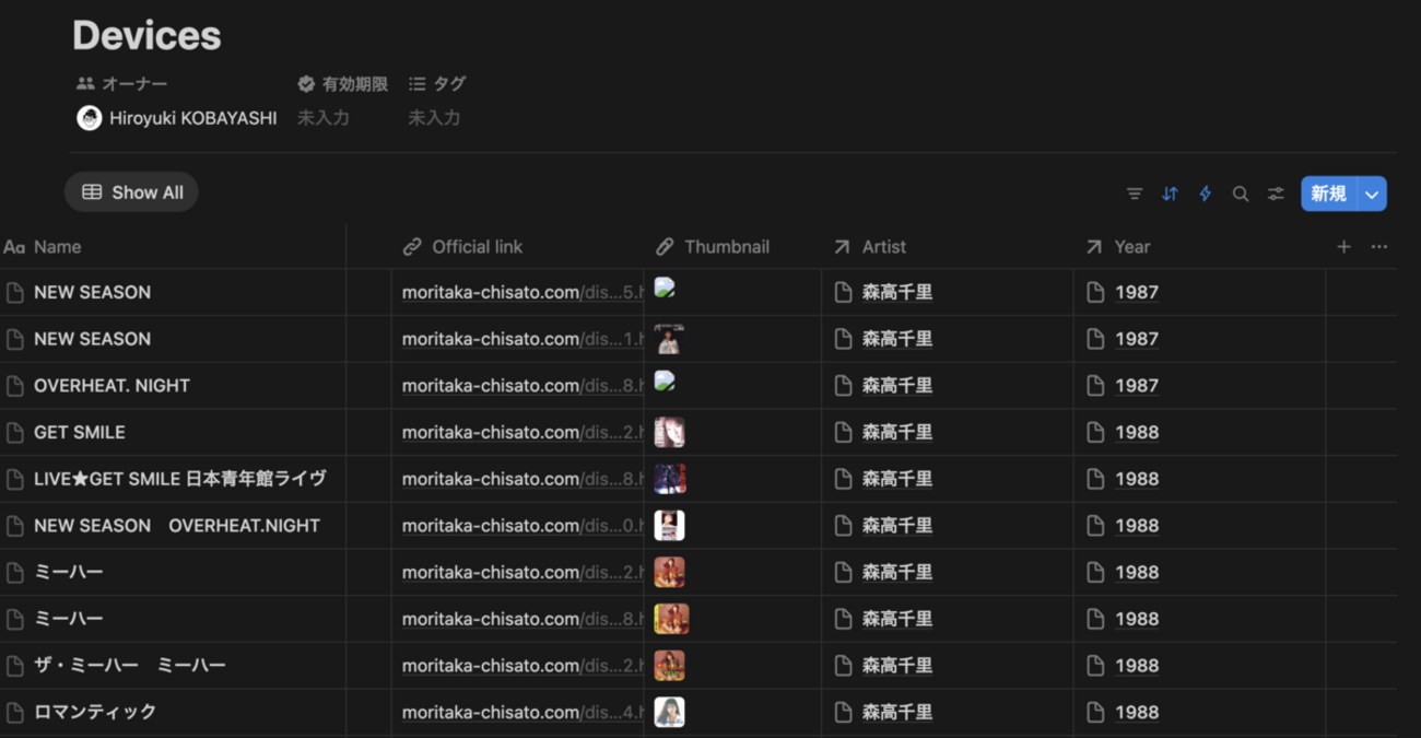 森高千里データベースの再構築(6) : hkob の雑記録 (205)