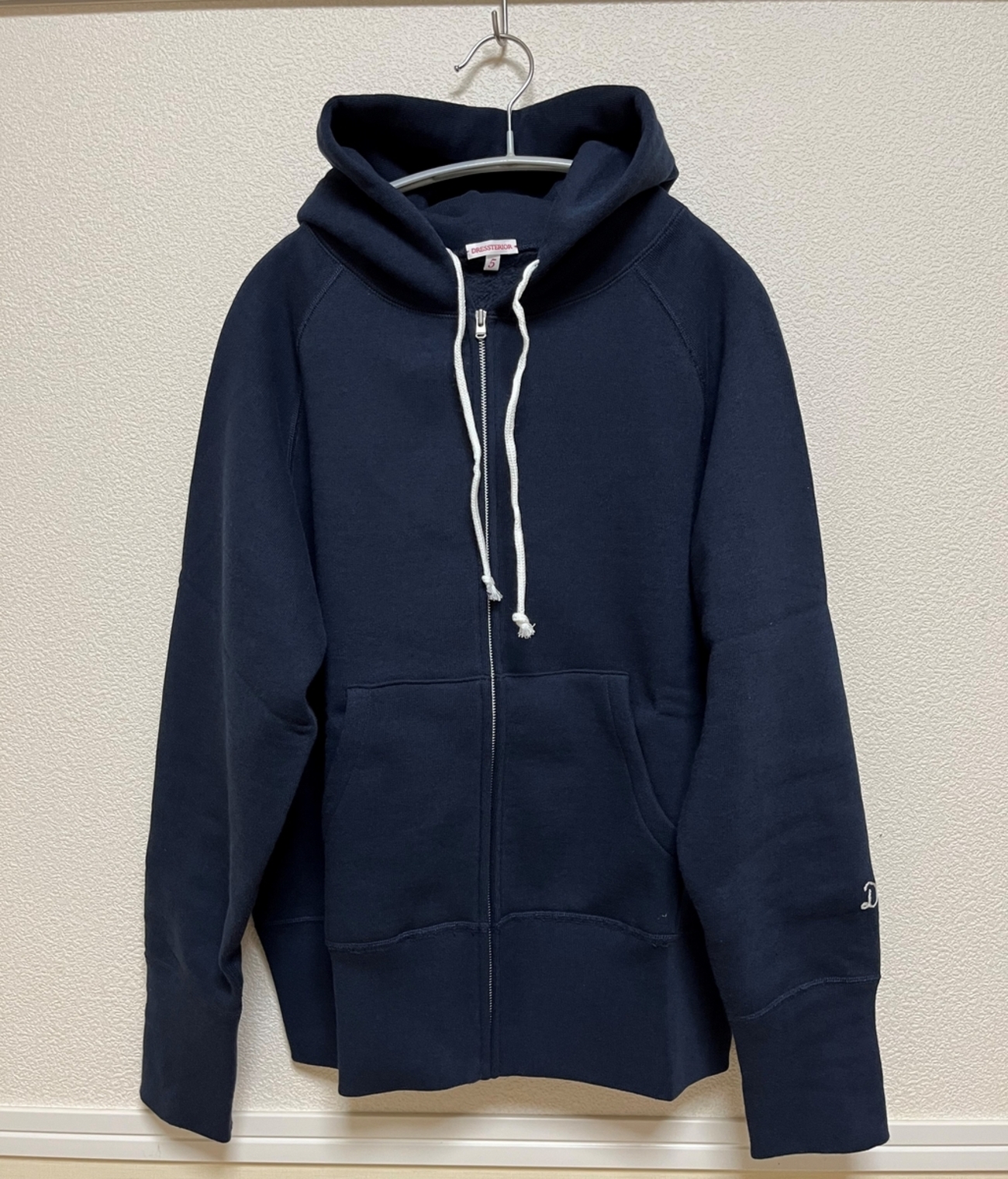 DRESSTERIOR ネイビー フード付きパーカー サイズ5 DRESSTERIOR セーター ニット ホールガーメント ニットパーカ