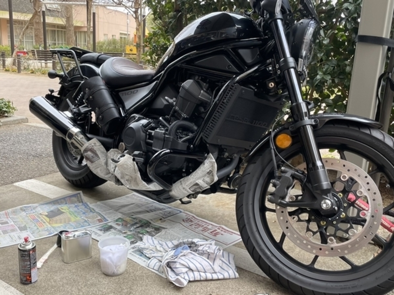 ホンダ レブル1100〈DCT〉(8BL-SC83) その七 〜マフラー再塗装 