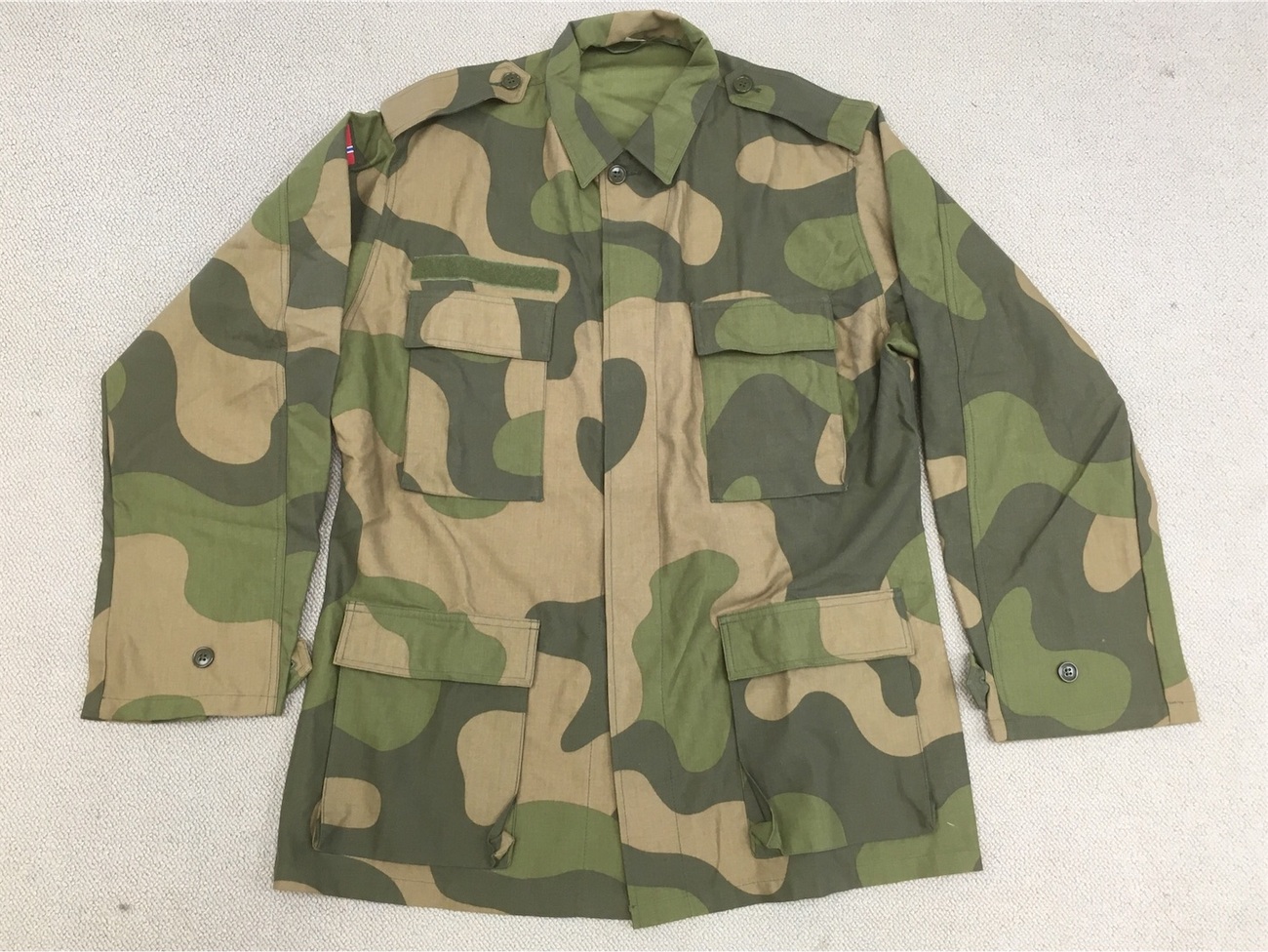 安い売り ノルウェー軍 カモ柄 迷彩 ユーティリティ シャツジャケット 