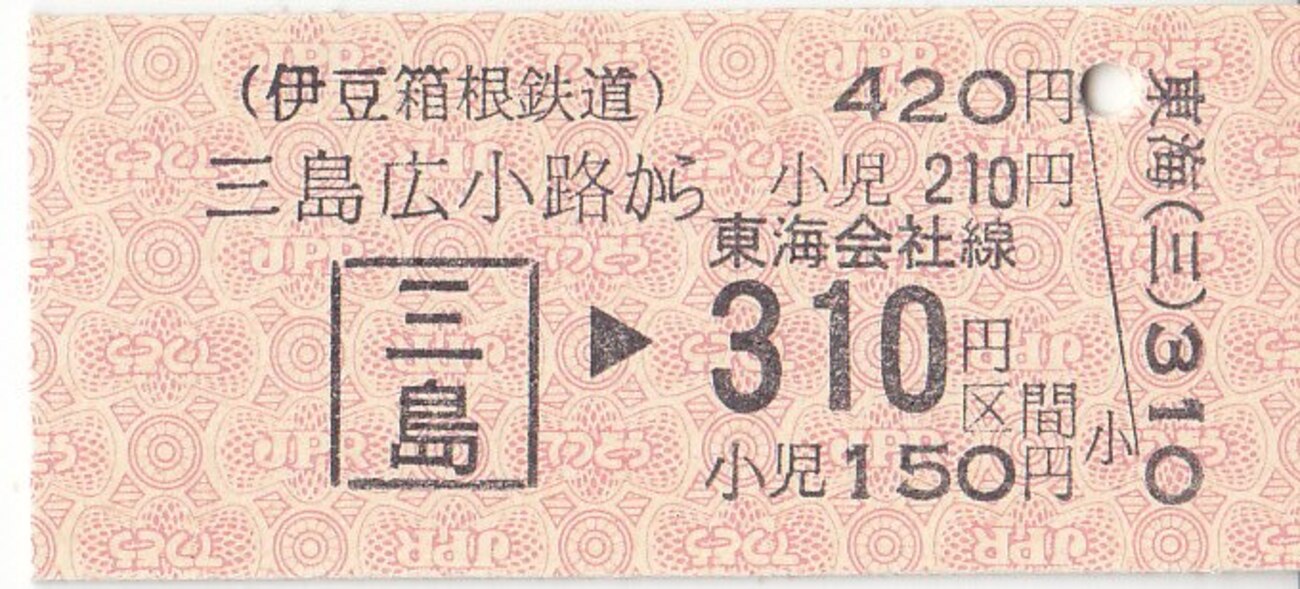 伊豆箱根鉄道 硬券連絡乗車券・硬券優待乗車証・硬券往復無賃乗車証 