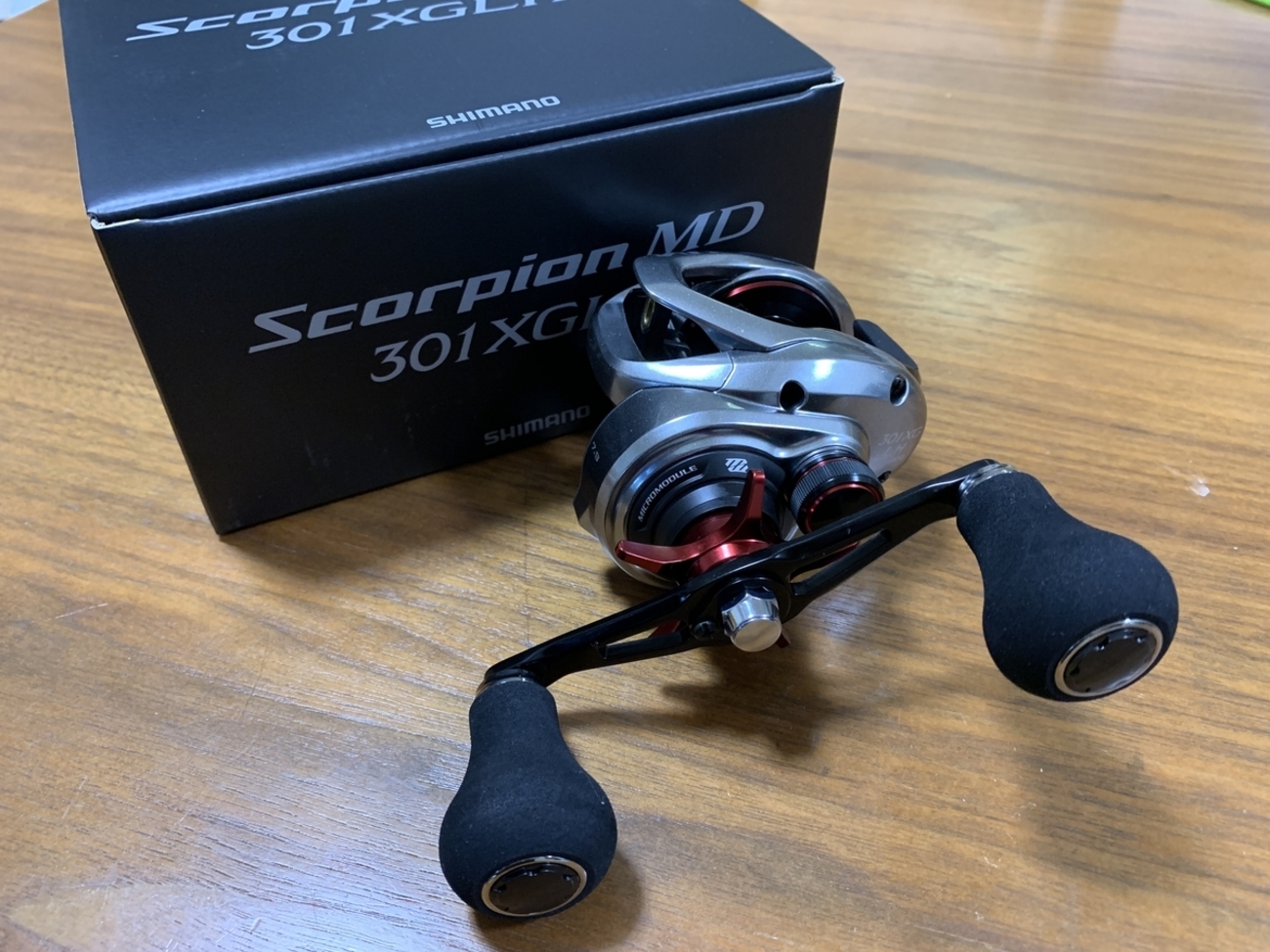 【中古/極上品】 シマノ 21 スコーピオンMD  301XGLH ゴメクサスハンドルノブ付  /C078M シマノ 21 スコーピオンMD 301XGLH ゴメクサスハンドルノブ付