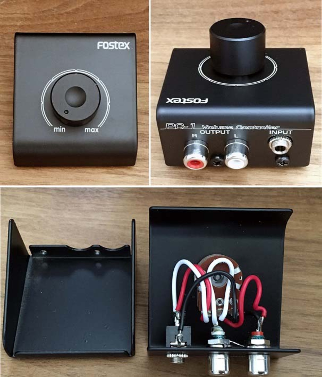美品 FOSTEX PC-1e(B) ボリュームコントローラー 3台セット サブウーファーの音量を手元で調節できるように FOSTEX の