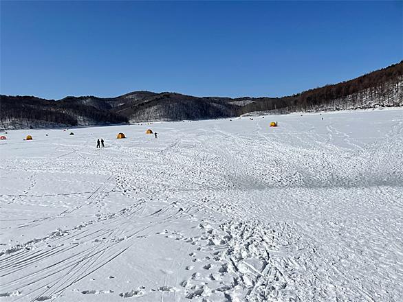 ワカサギ ブログ 湖 岩洞 ワカサギ釣り 2019