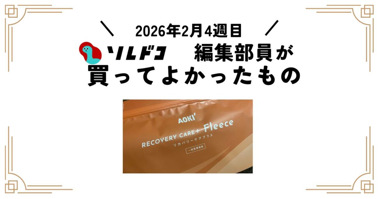 AOKIのリカバリーウェアは冬場でも汗ばむほど暖かい！｜2026年2月（4週目）の編集部が買ってよかったもの - ソレドコ