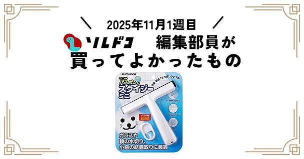 水回りが一瞬できれいになる水切りワイパー！｜2025年11月（1週目）の編集部が買ってよかったもの