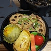 お弁当を作りました！(豚とレンコンの甘辛炒め)