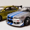 ワイルドスピードX2　新作ガチャガチャ　ミニカー　ブライアンのスカイラインGT-R(34)　ランエボ7　2025年4月発売　レビュー