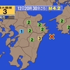 夜だるま地震情報／最大震度3日向灘