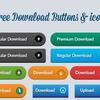 ダウンロード＆アップロードの無料ベクターアイコン＆ボタンセット「Free Vector Download/Upload Buttons &amp; Icons」