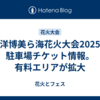 海洋博美ら海花火大会2025。駐車場チケット情報。有料エリアが拡大