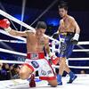 わづか数センチ前に詰めた右ストレートで相手を倒した村田諒太。