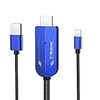 2020最新バージョン 設定必要無し iPhone HDMI 変換ケーブル iPhone/iPad/iPodをテレビに出力 Lightning HDMI 変換ケーブル YouTube テレビ 接続 YouTubeをテレビで観れる Lightning - Digital AVアダプタ HD 1080解像度対応 ライトニング HDMI 変換ケーブル 大画面 音声同期出力 (iPhone hdmi, blue)