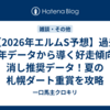【2026年エルムS予想】過去25年データから導く好走傾向と消し推奨データ！夏の札幌ダート重賞を攻略